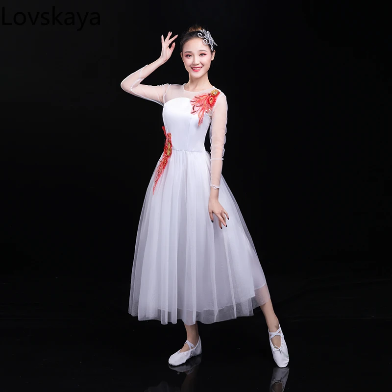 

New Folk Dance Costume Dress Choir Dance Costumes Large Choral Service Adult Women Dress