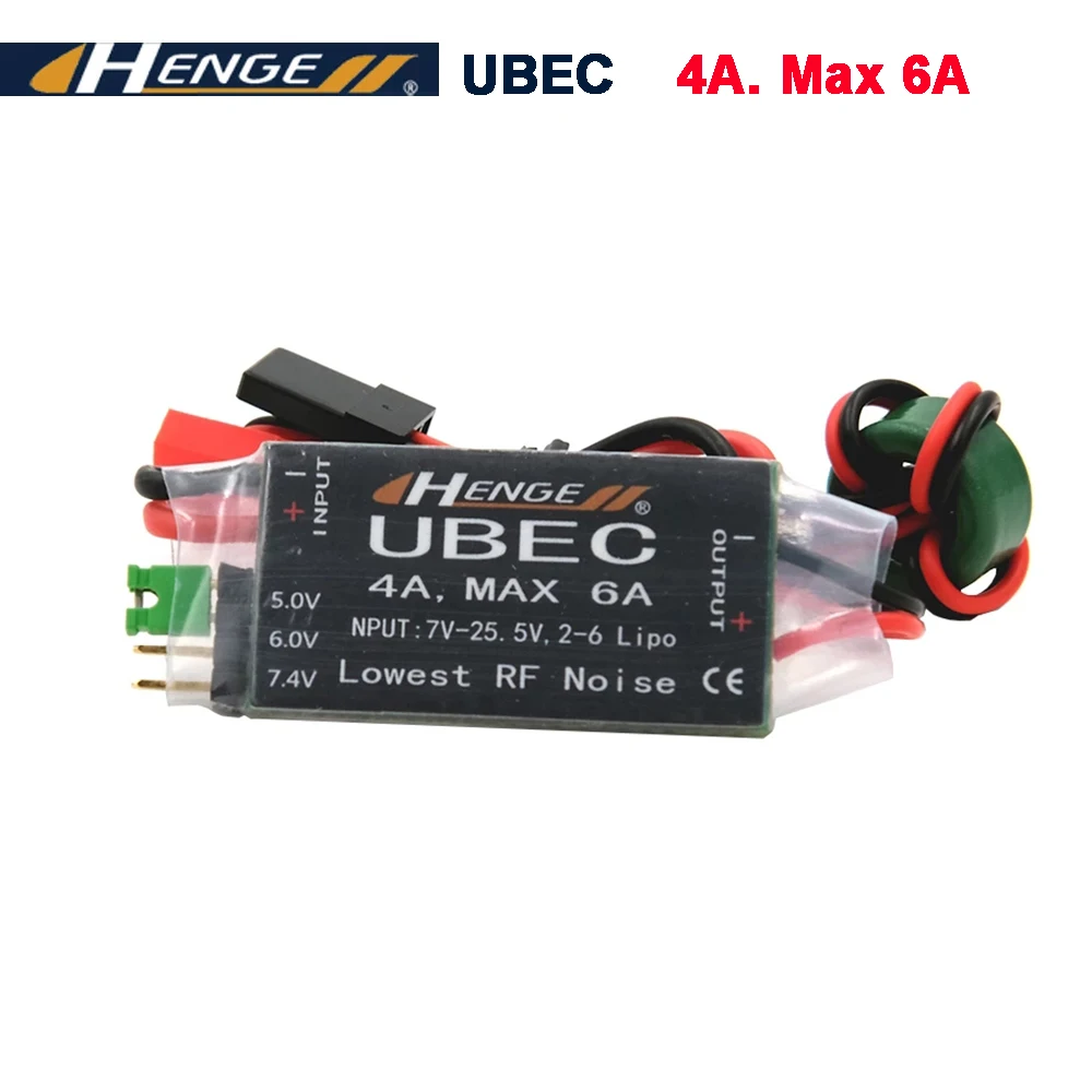 Henge 4A UBEC 7V-25.5V 2-6S wyjście Lipo 5V 6V 7.4V 4A ciągły Max 6A tryb przełączania BEC dla zdalnie sterowany Quadcopter samoloty części