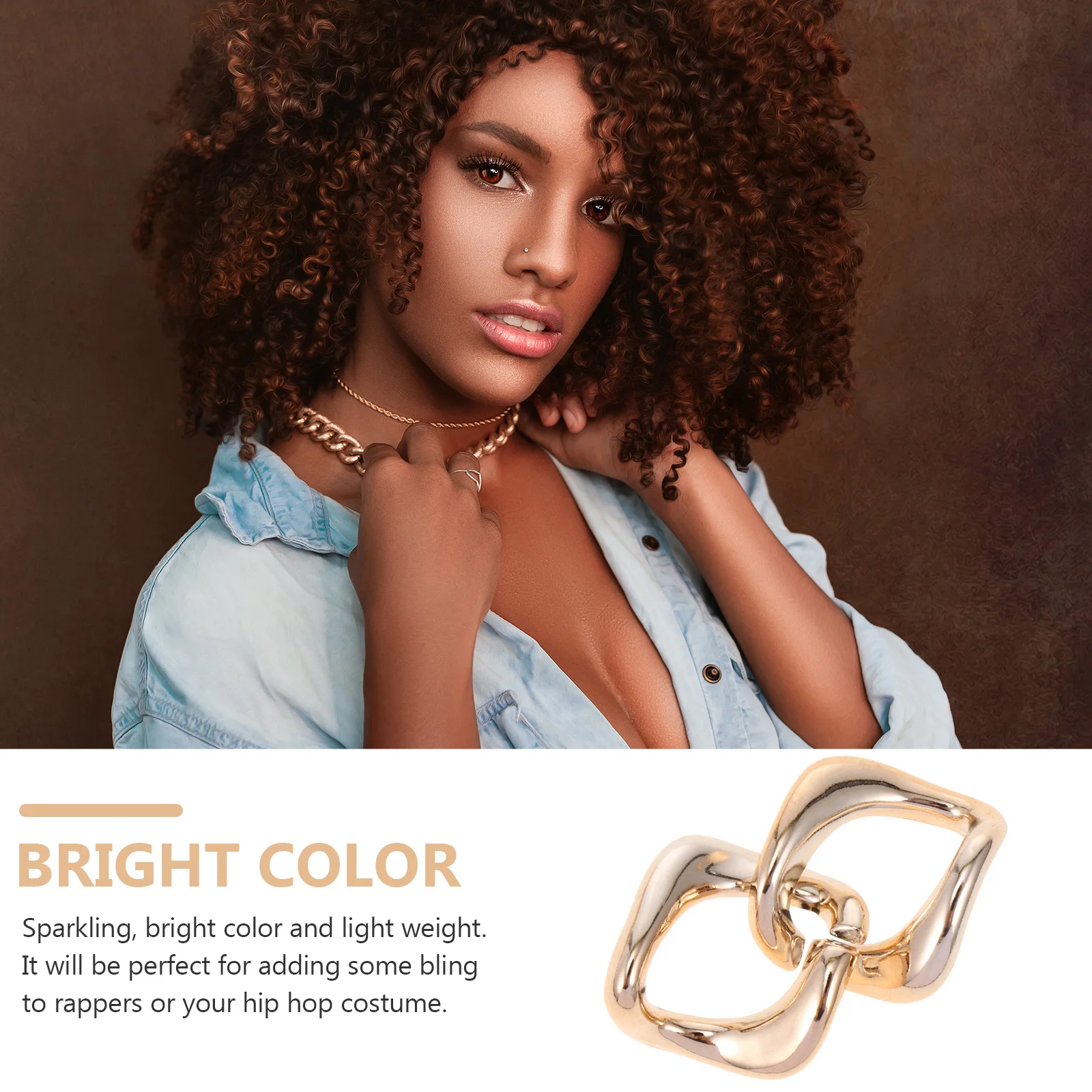 

100pcs Plastic Twisted Chains Rose Gold Color Diy Jewelry Making Accessories Electroplating Buckle For Hip Hop Chain Bracelet