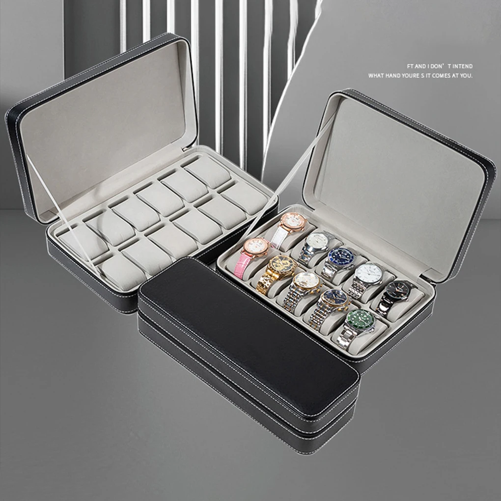 صندوق حامل حلقات منظم مع وسائد قابلة للإزالة، صندوق ساعة حامل أقراط متعدد الحجم