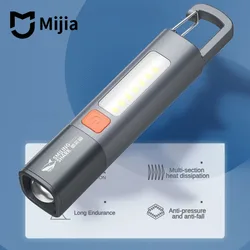 Mijia Outdoor Flashlight Portable Strong Light Variable Focus With Floodlight Side Lights Home Portable LED Flashlights Camping