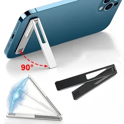 Ultra-thin Mini Magnetic Replicate Mobile Cell Phone Holder Bracket Metal Desktop Stand Universal Support Folding Kickstand Rack