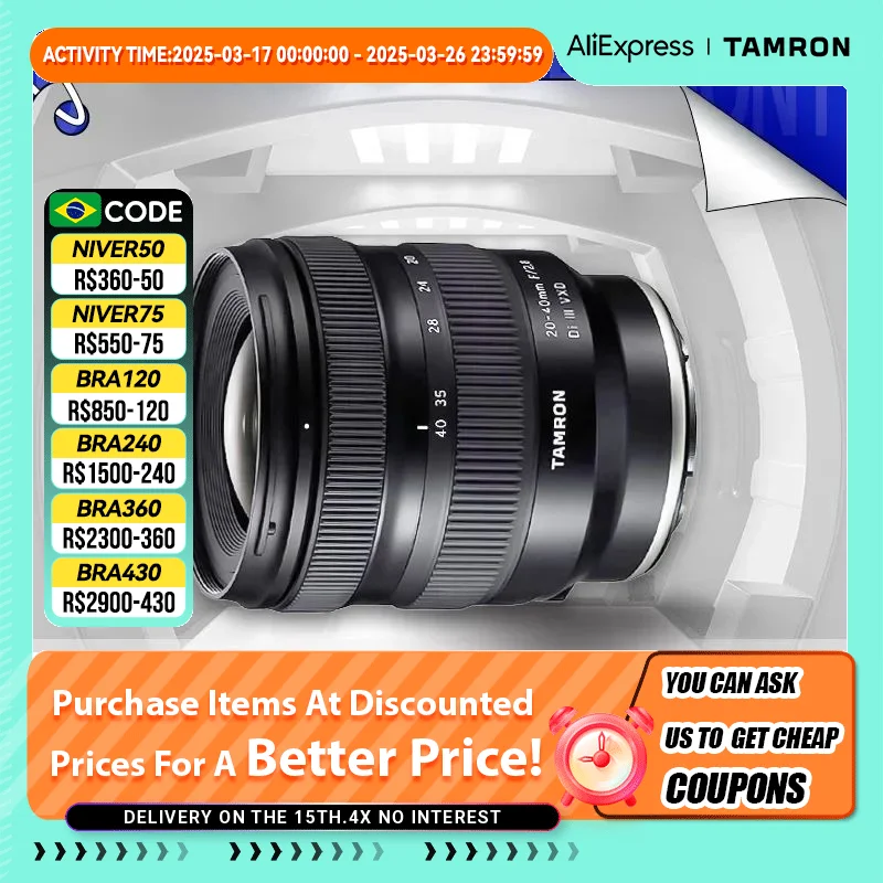 Tamron 20-40mm F2.8 Di III VXD Full Frame Wide Angle Zoom Mirrorless Camera Lens Photography for Sony A7 III IV A7C II 20 40 2.8