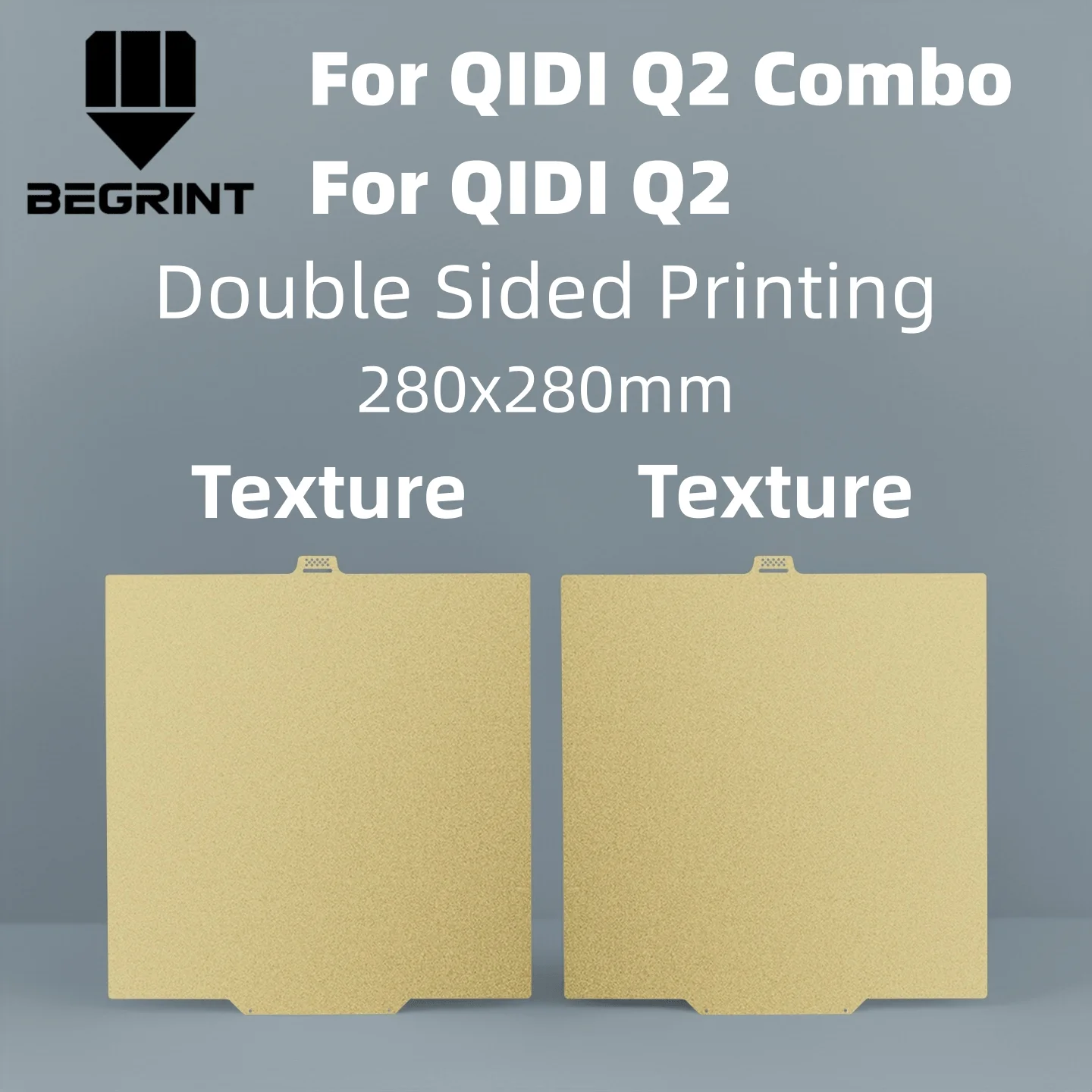 

Textured PEI Build Plate for QIDI Q2 Double Sided Bed PEI Thickening Super Adhension Spring Steel Sheet Plate for QIDI Q2 Combo