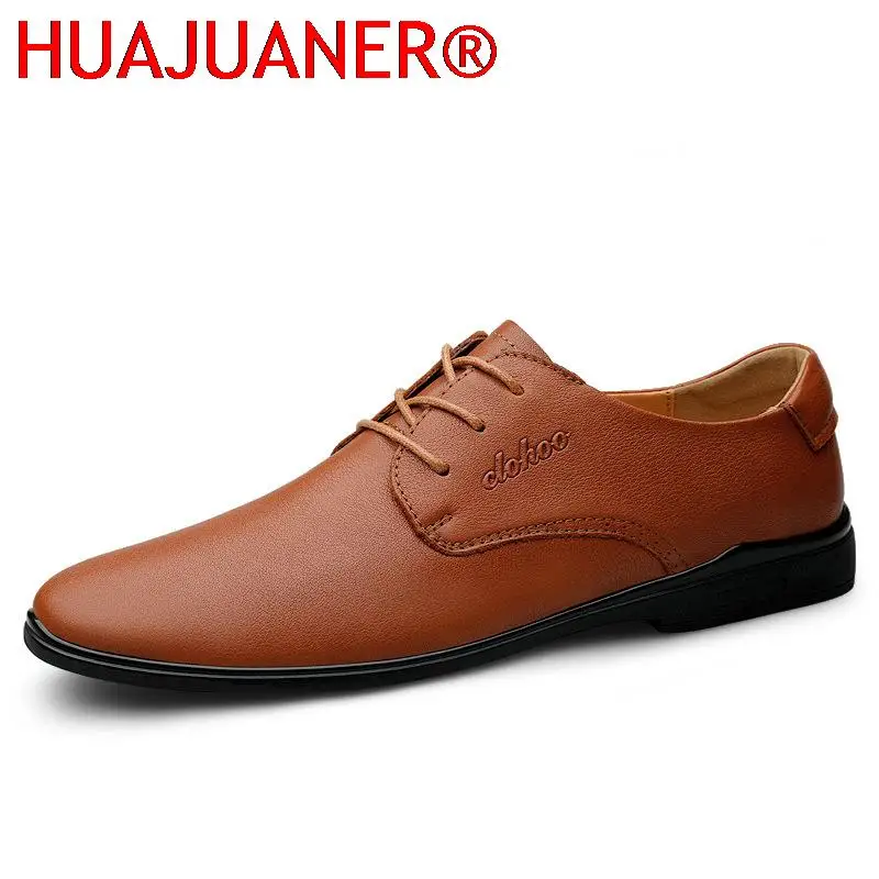 

New Men's Shoes Genuine Leather Oxford Shoes Men Soft Driving Flats Anti-slip Rubber Loafers Man Casual Handmade Formal Footwear