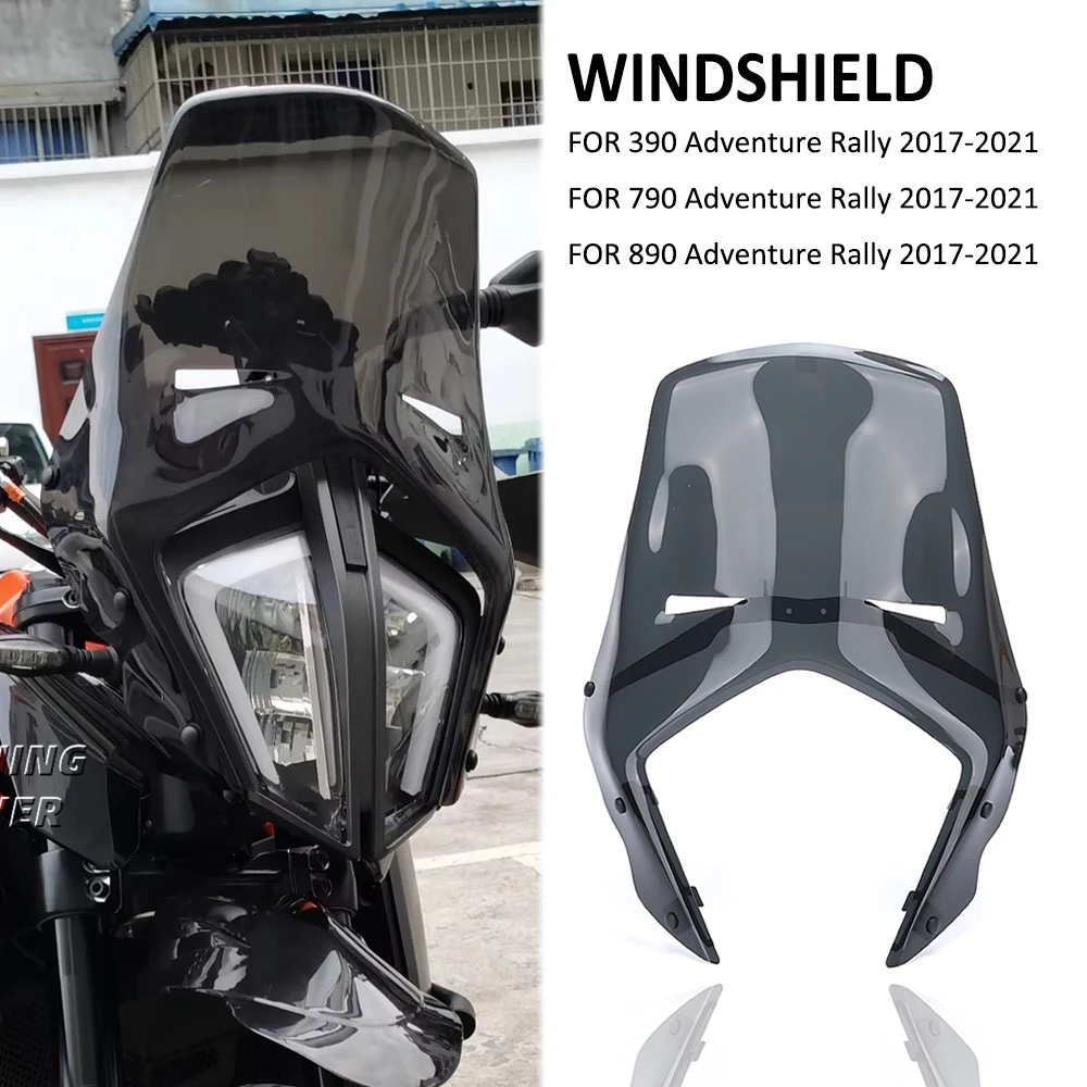 

For 390 790 890 ADV Adventure Rally 2017-2021 2020 2018 Motorcycle Double Bubble Acrylic Rally Windshield Windscreen Visor Viser