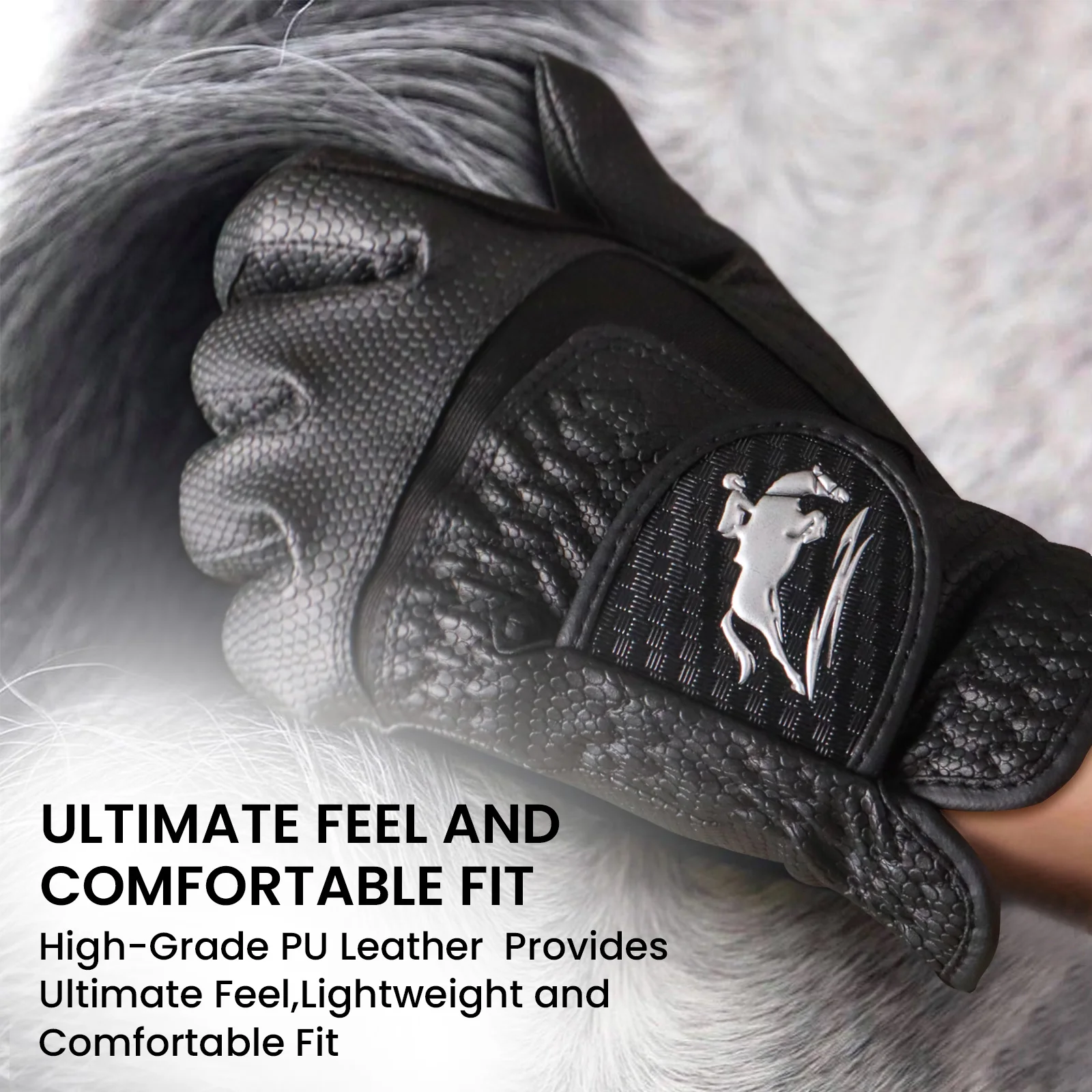 Womens Horse Riding Gloves Performance Touchscreen Grips with Breathable Stretch PU Leather for Enhanced Control