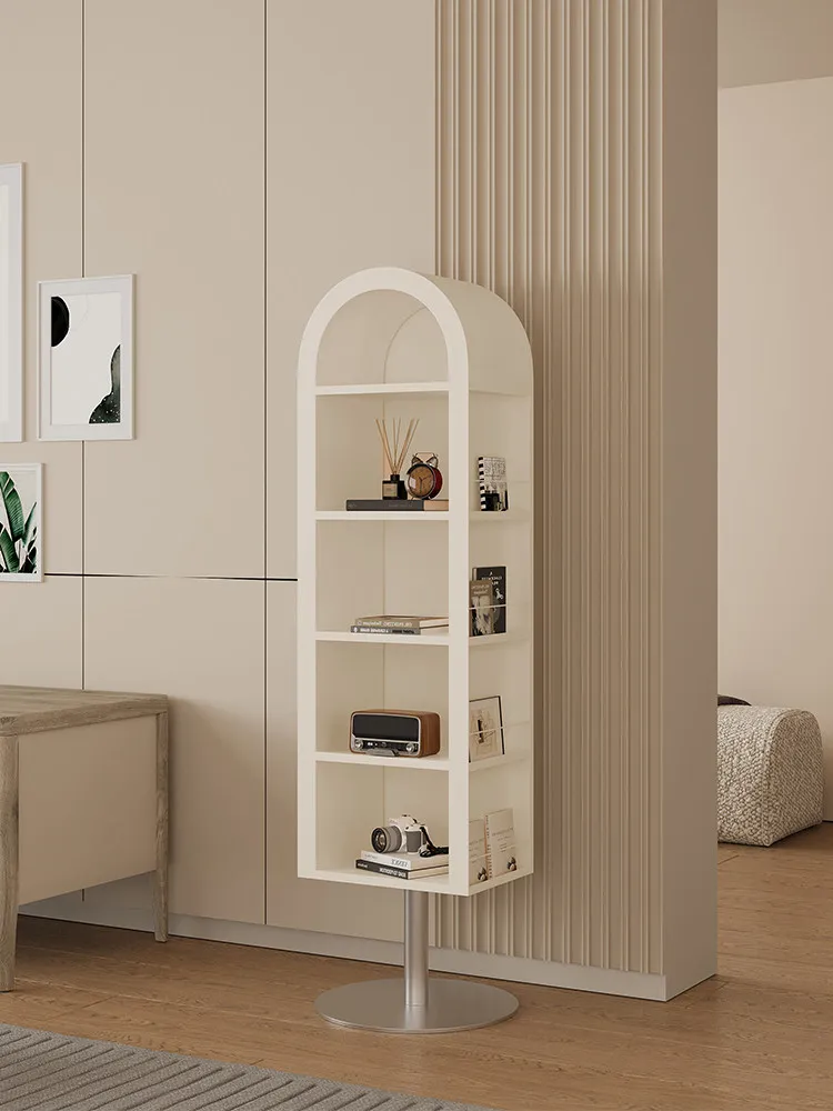 Full-length mirror Household rotatable full-length mirror Floor mirror cabinet Multifunctional storage rack Magazine shelf Books
