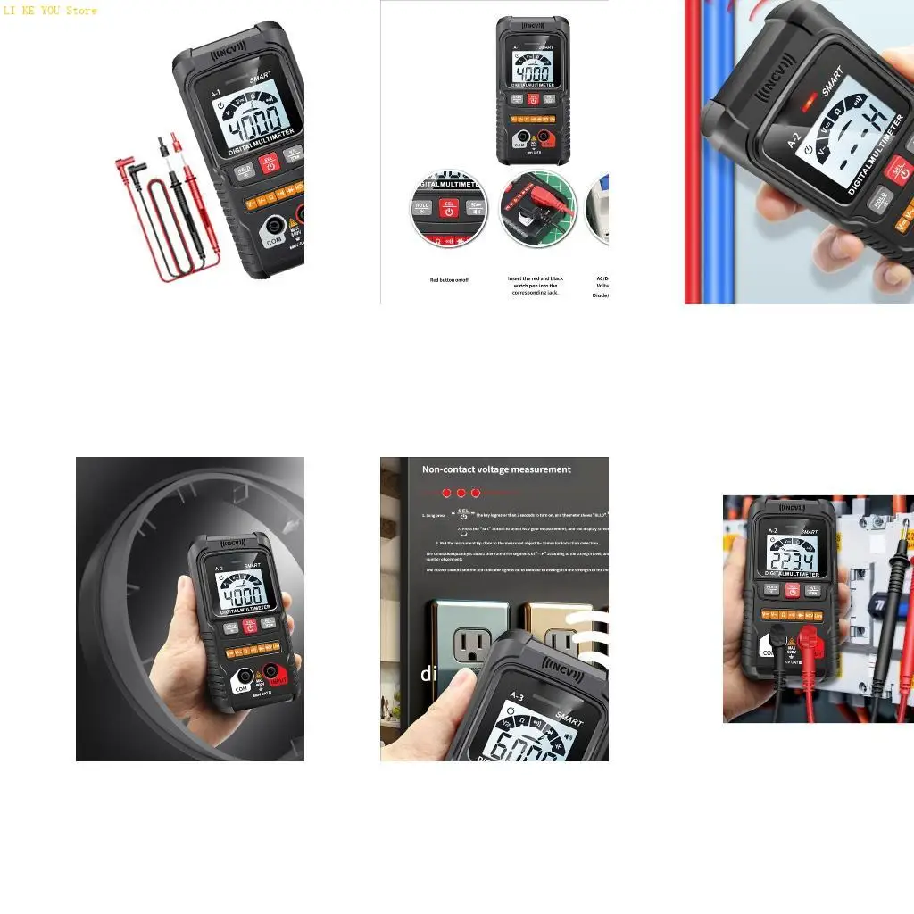 W3JE Advanced Digital Multimeter with Automatic Mode Change Bright Display Data Storage Feature for Electrical Assessment