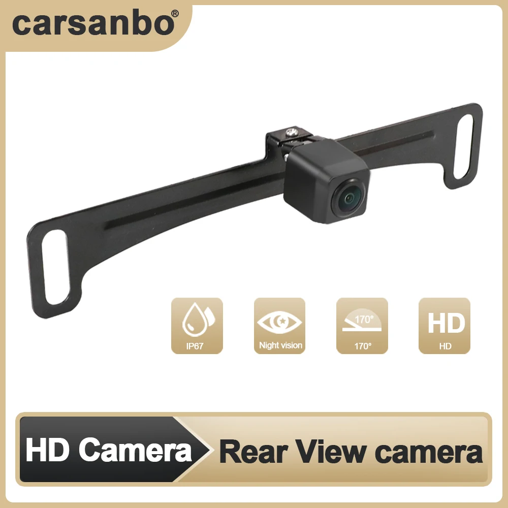 

Car HD License Plate Reversing Camera 170 ° Night Vision Auto Parking Camera with Front and Rear View on/off Night Vision Camera