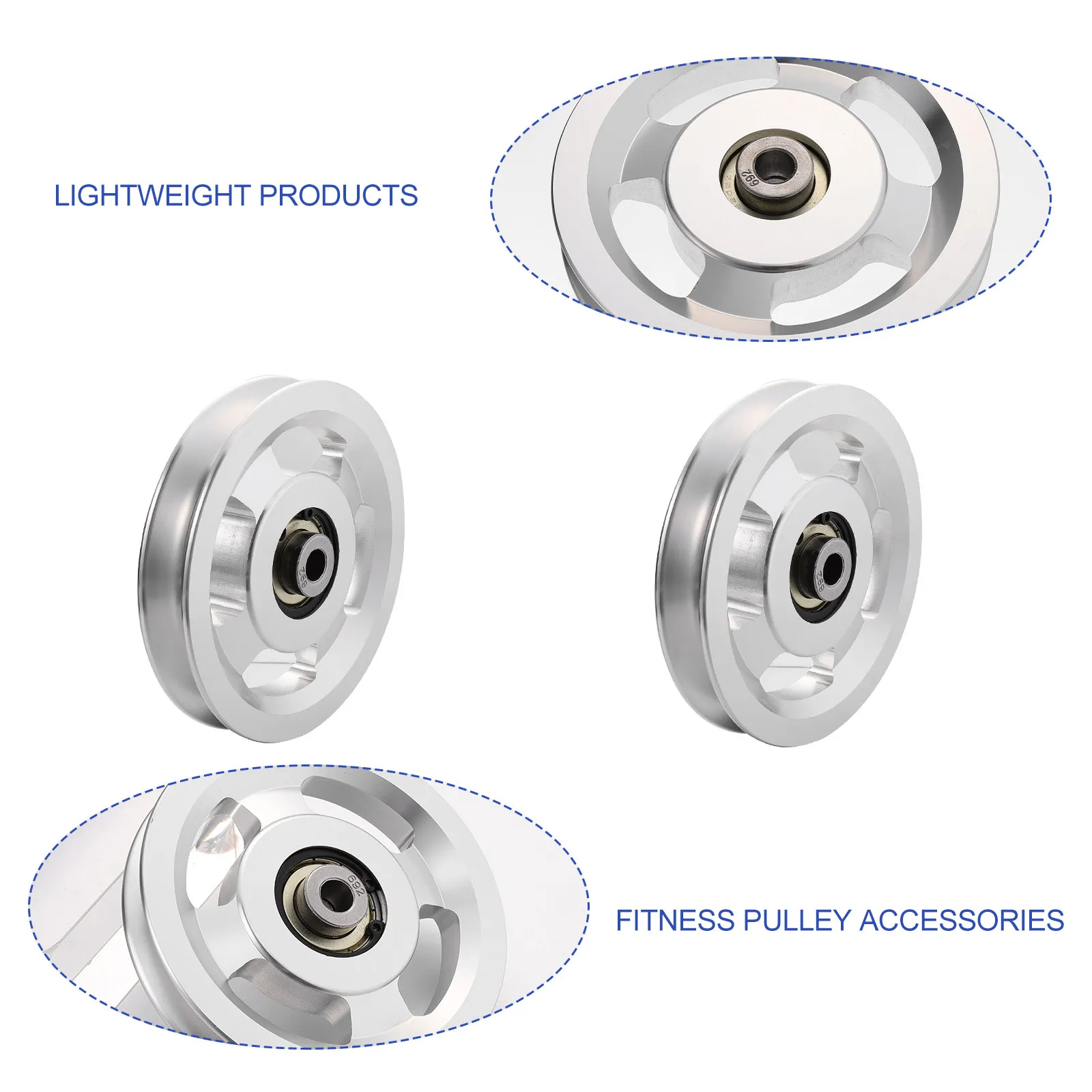 High Precision Cnc Machined Aluminum Alloy Bearing Pulley Wheel Gym Replacement Parts Deep Groove Design Anti Impact Flexible