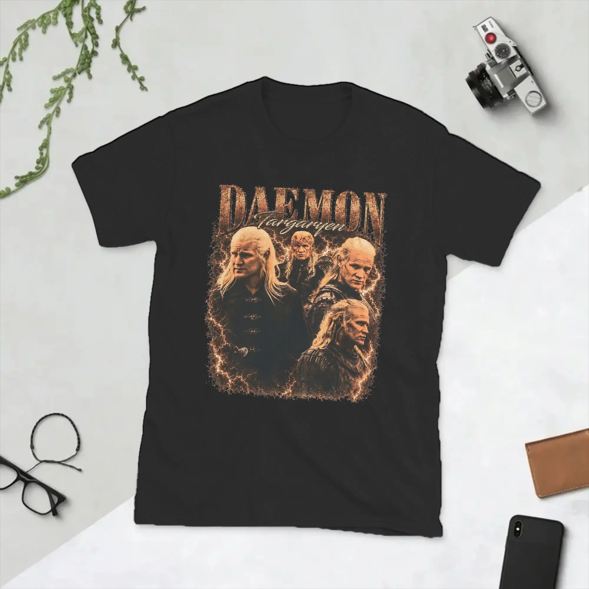 H-House of the D-Dragon Daemon Targaryen T Shirt Men's 100% Cotton Fashion for Male T-Shirts O Neck Tees Short Sleeve Clothes