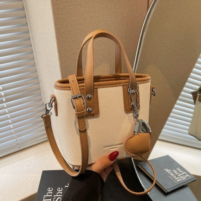 

Элегантная кожаная сумка-тоут/мессенджер/шоппер однотонного цвета для женщин, большая вместительная сумка для подгузников, с фирменным дизайном