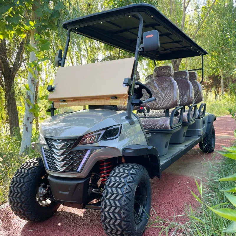 60V Electric Golf Cart Advanced Suspension, Rear Front Storage Free Shipping 14 Inch Tires Seat With Headrest Free Custom Color