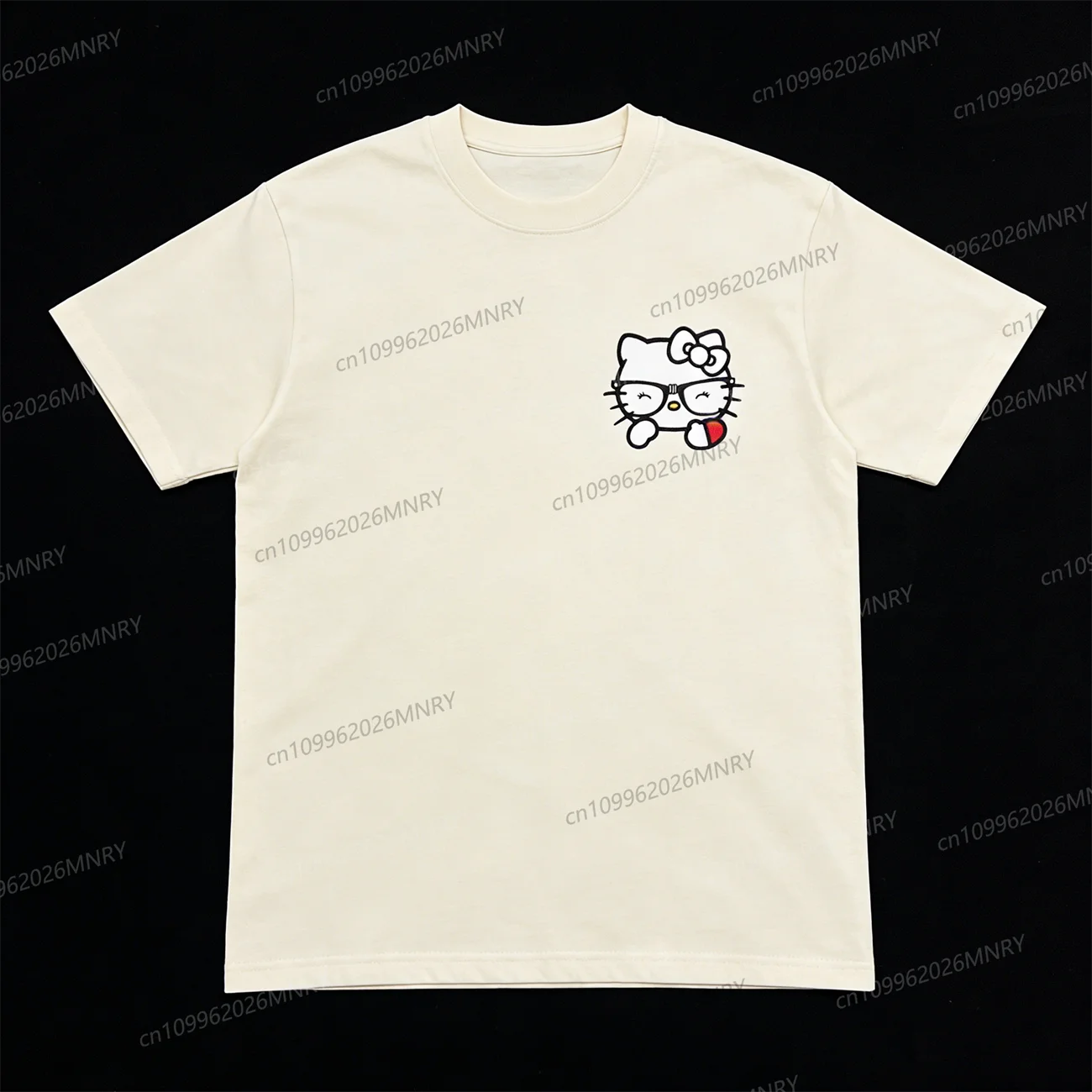 

Футболка Sanrio Hello Kitty для мальчиков и девочек, мужская футболка, мягкий детский топ с короткими рукавами и круглым вырезом, повседневный топ, хлопковая рубашка, мужская одежда