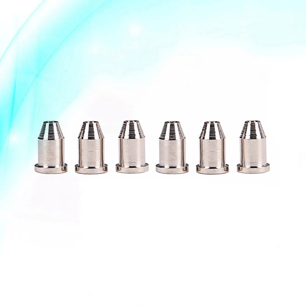 

6Pcs Guitar String Mounting Buckle Through Body Ferrules Silver Compatible with Various Guitars and Bass Guitar String Cap