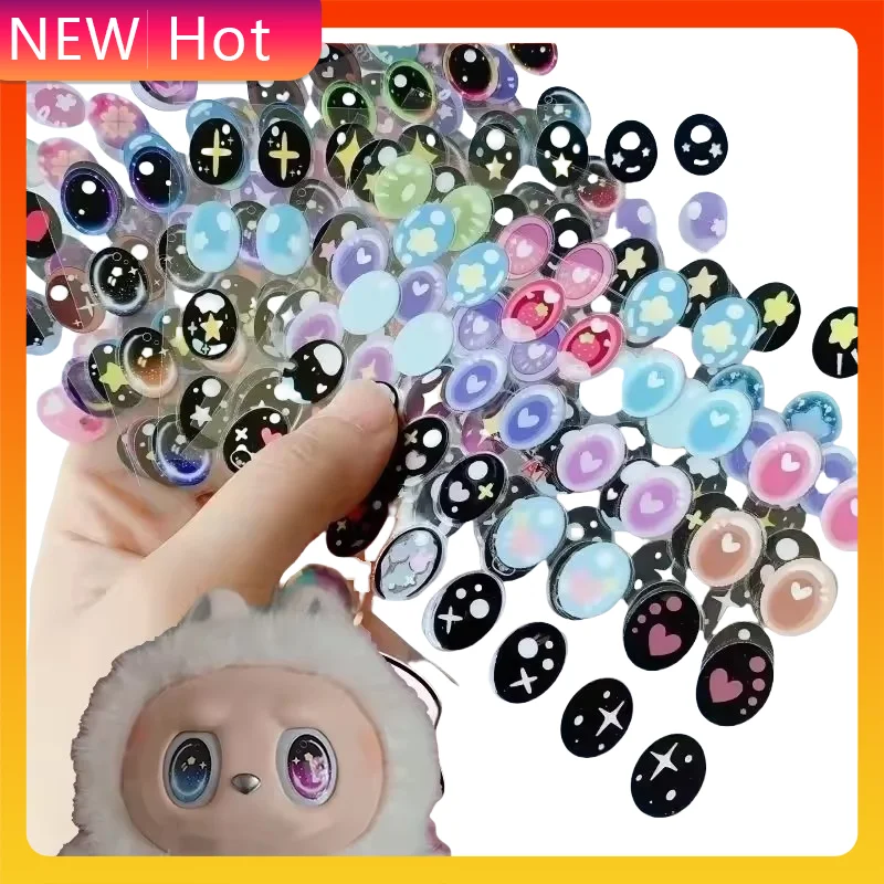 

17 см Diy Labu наклейки с плоским глазом 16 пар 10*14 мм модифицированные наклейки для макияжа лица V1v2 изысканные подарки для любителей кукол