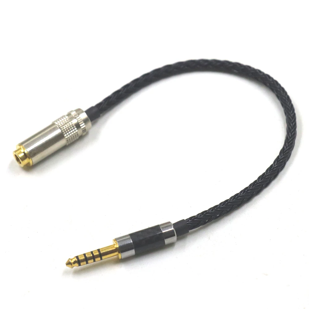 16 Core 4.4mm Male To 4.4mm Female Balanced Audio Conversion Cable Earphone Wire for Audio Earphone Amplifier