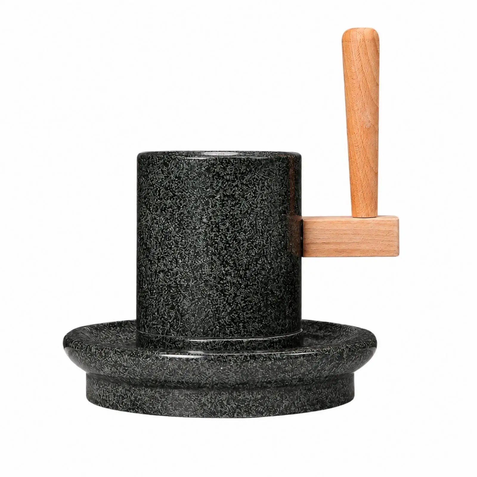 Artisan Stone Mill for Tea Leaves Matcha Legumes Manual Crank Traditional Kitchen Tool