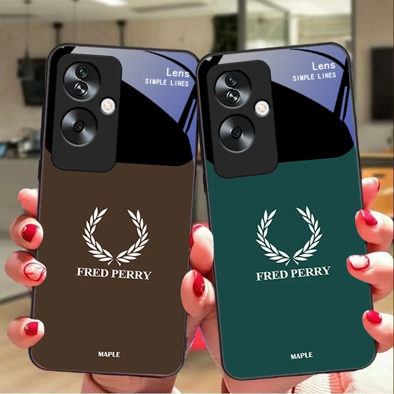 Wheat ear agate green For Oppo A79 5G 58 78 74 60 4G Reno 11F Realme GT 6 11 Note 50 10 C55 X2 Tempered glass black phone case