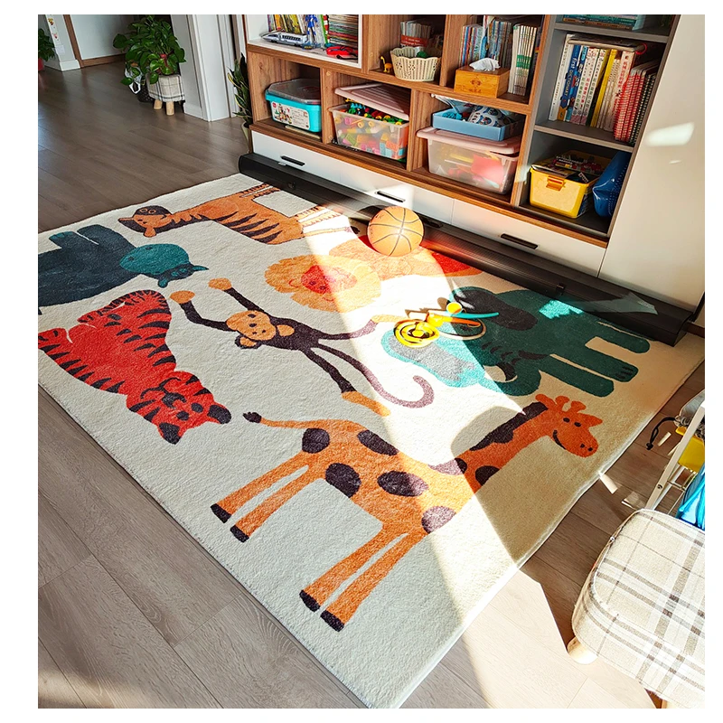 Children's Room Cartoon Carpets Living Room Thickened Carpet Cloakroom Bedroom Bedside Rugs Dressing Table Lounge Soft Plush Rug