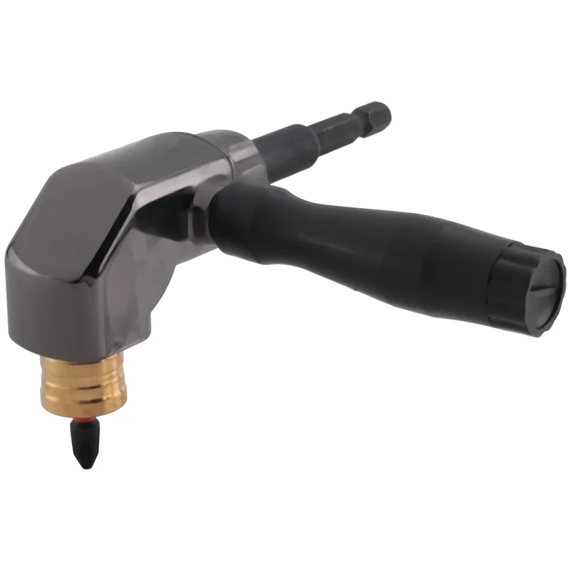 SYW-Self-Locking 90 Degree Right Angle Screwdriver Holder Drive Bit Angle Extension Electric Screw Driver Angle Driver A Durable
