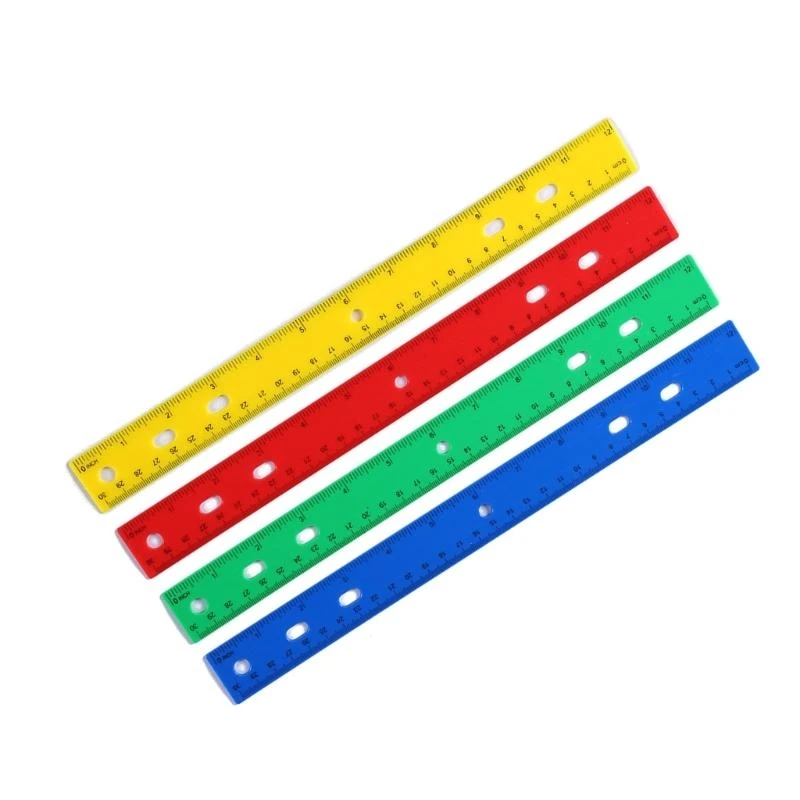 Clear Colorful Rulers Math Measuring Ruler Inches Centimeters Scaled Ruler