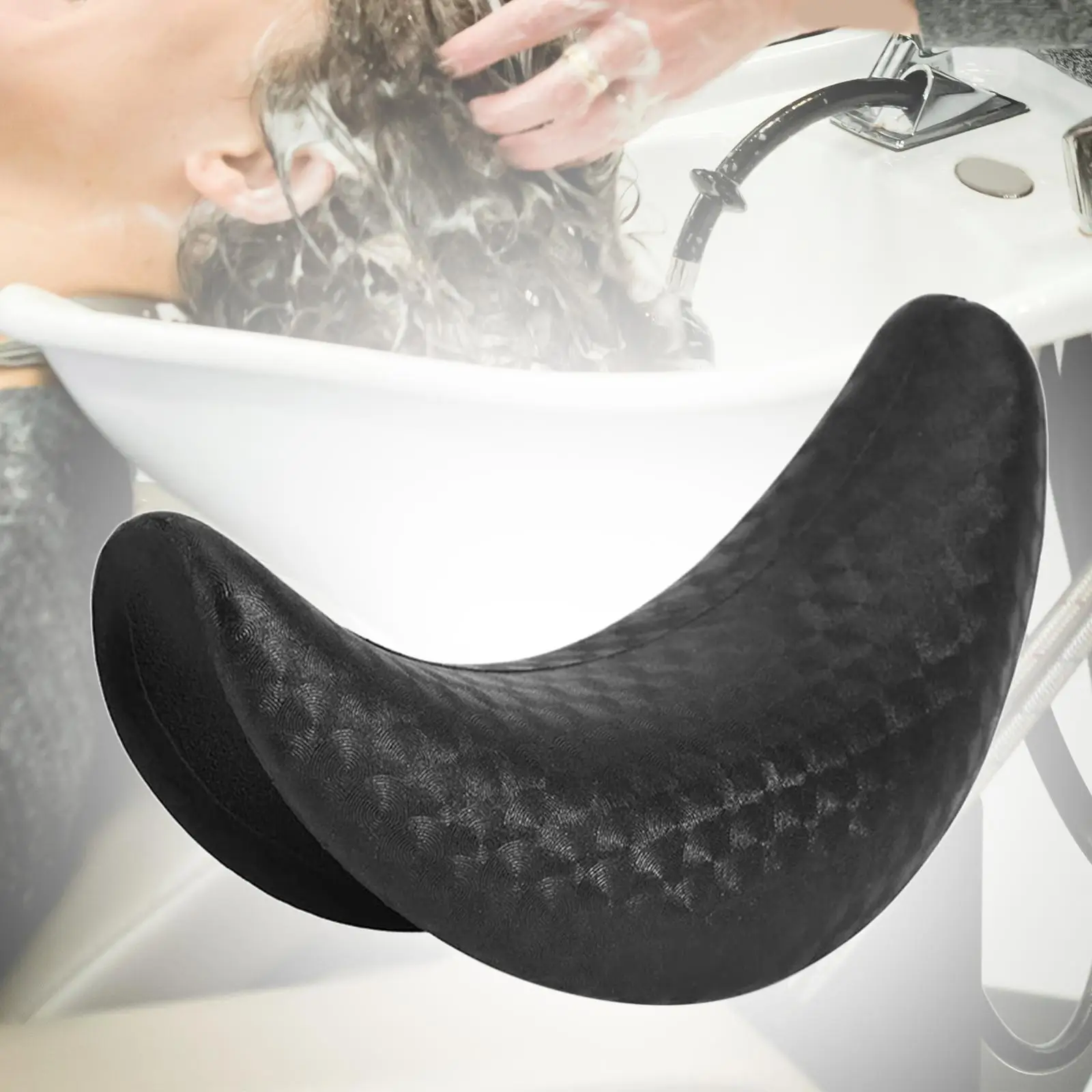 Shampoo Ciotola Cuscino per il collo Supporto per il collo Pulizia dei capelli Cuscino da bagno 18x6x9 cm per