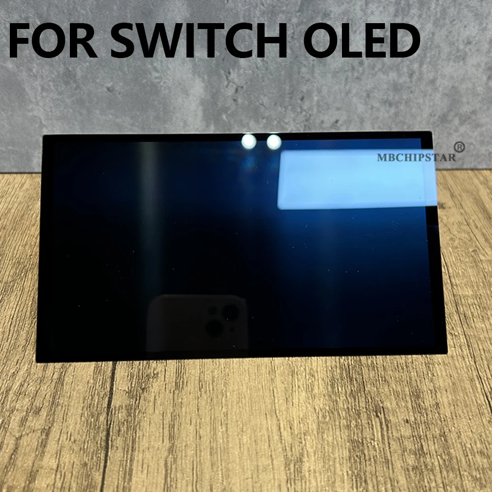 شاشة LCD أصلية بدون إطار لجهاز سويتش OLED، شاشة عرض LCD مع لوحة اللمس، قطع غيار بديلة