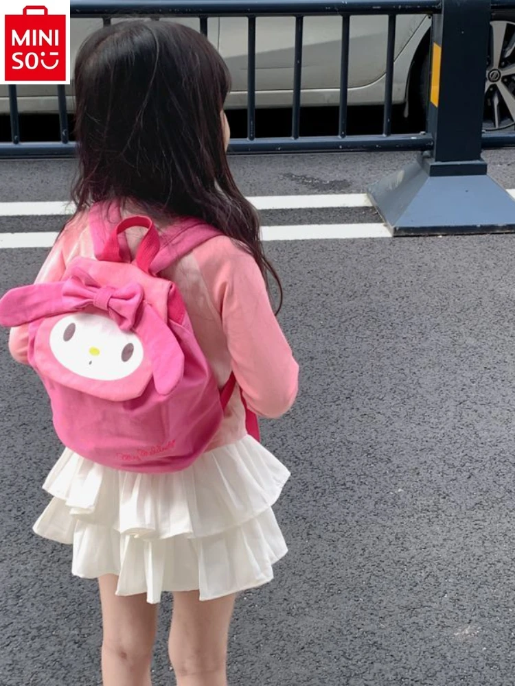 Miniso Sanrio Kinderen Cartoon Hello Kitty Kuromi Jongens En Meisjes Schattige, Zoete En Grote Capaciteit Opslag Rugzak