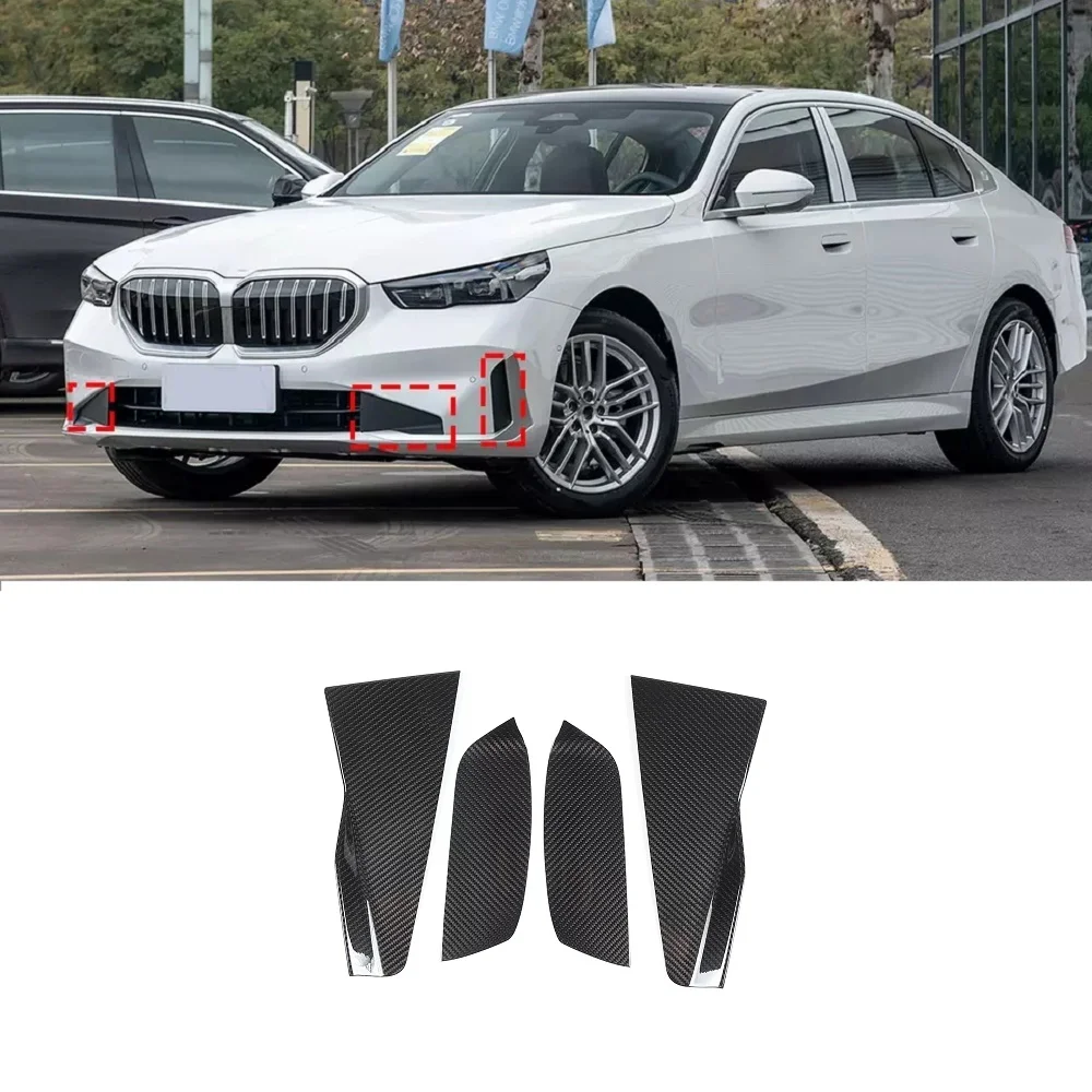 

Real Carbon Fiber Car Front Side Vent Fender Cover Trim For BMW 5 Series I5 G60 2024+