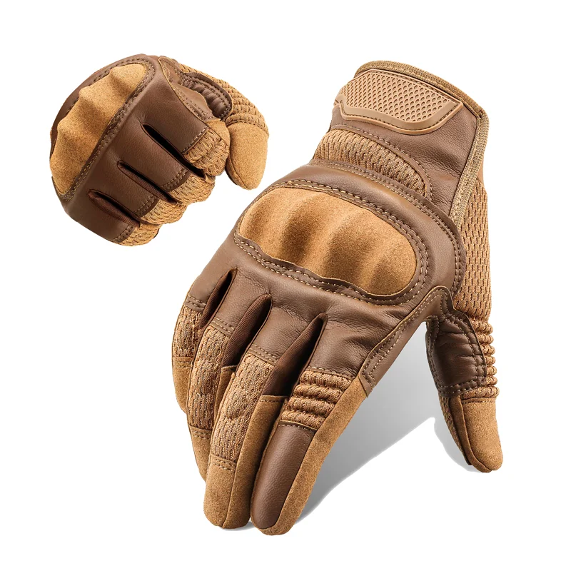 

Tactical PU Nylon Full-Finger Touchscreen Airgun Combat Paintball Hardshell Hiking and Protective Cycling Motorcycle Gloves