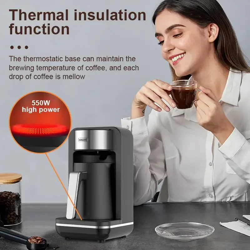 Houselin 250ML Single Cup Coffee Maker with Auto-Shut Off, Small Drip Coffeemaker Compact Coffee Pot Brewer Machine