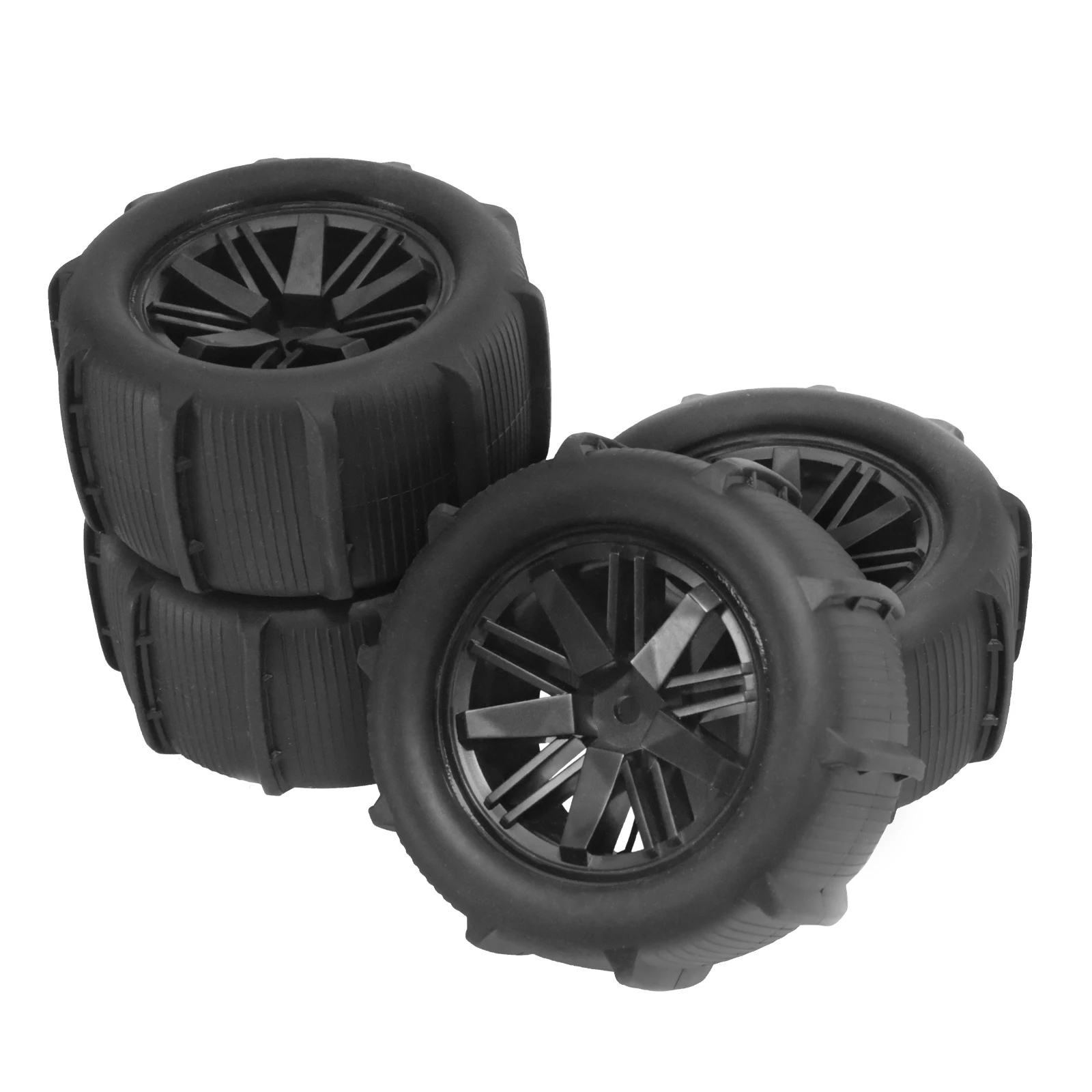 4Pcs 80Mm Snow Sand Tire Wheel Parts For SCY 16101 16102 Pro Wltoys 144001 144010 12428 124019 HBX 16889 SG1601 MJX H16 16207