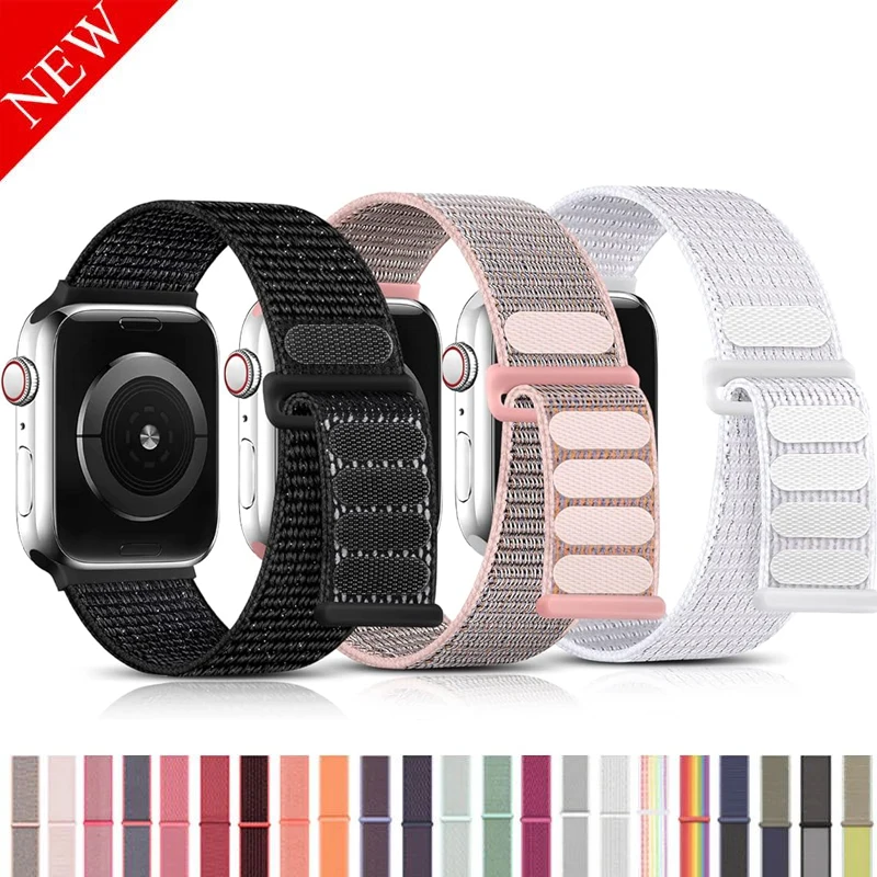 Nylonowy pasek do Apple Watch Band 11 10 9 8 7 6 5 4 SE Ultra 3 49MM 40MM 44MM 45MM 41MM Akcesoria bransoletka do iWatch 46MM 42MM