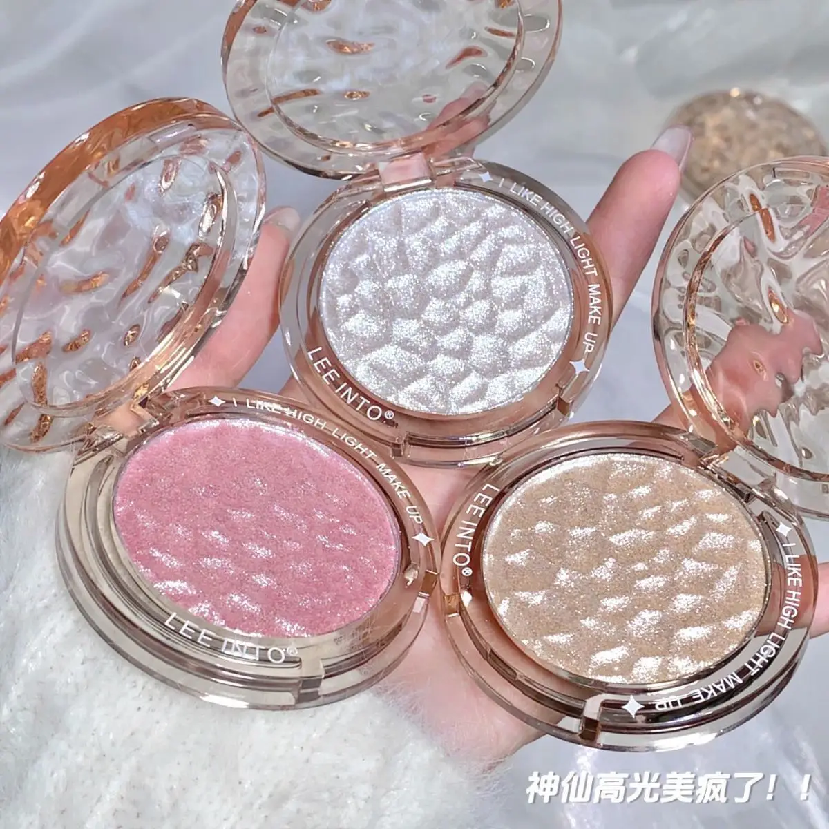 Paleta de polvos de alto brillo, purpurina, iluminador y contorno; polvos de acabado natural que no se esparcen para chicas jóvenes; para maquillaje en polvo