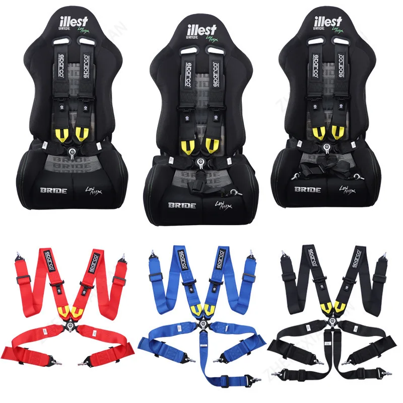 New SPARCO Car Modified Racing Seat Belt 3 Inch Four/Five/Six Point Game Quick Release Seat Belt
