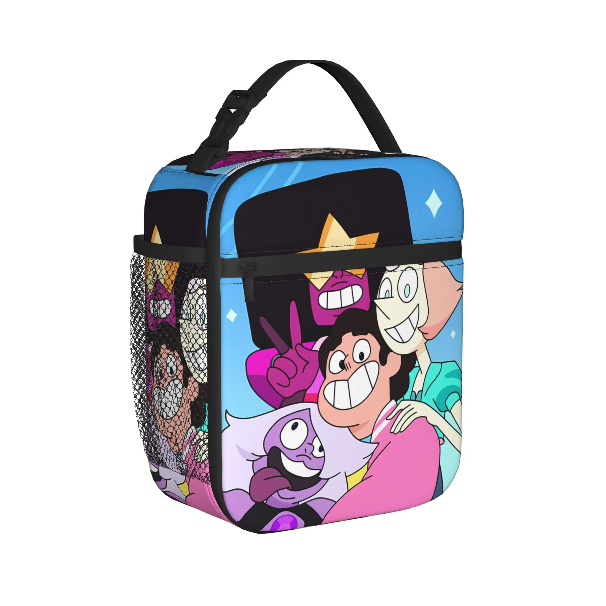 Crystal Gems Steven Universe Lunch Bag Leisure Office Lunch Box Print Portable Thermal Tote Handbags