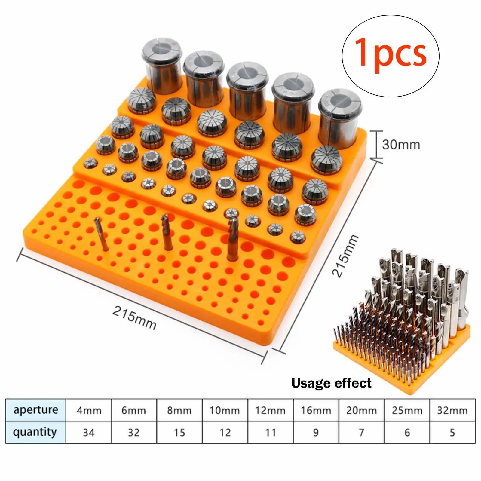 Router Bit Storage Case 131 Hole Organizer Non Slip Tool Holder Tray for Efficient Garage Milling Solutions