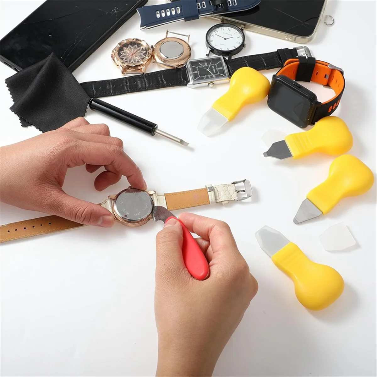 

New 7 Pcs Watch Battery Replacement Tool Kit, Watch Back Removal Tool Watch Back Case Cover Opener Battery Change Remover