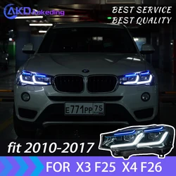 Headlight For BMW X3 F25 LED Headlights 2010-2017 X4 F26 Head Lamp Car Styling DRL Signal Projector Lens Auto Accessories Lights