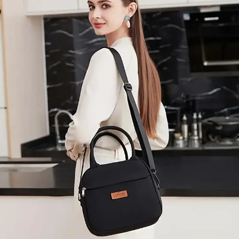 

Women's Portable Lunch Bag Food Thermal Box Durable Waterproof Office Cooler Lunchbox With Adjustable Shoulder Strap