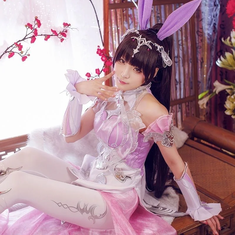 Anime Dou Luo Da Lu Soul Land XiaoWu Jeu de Fiançailles de Cinq Ans, Robe Trempée, Costume de Cosplay Élégant, Tenue pour Femmes et Bol, 2.0