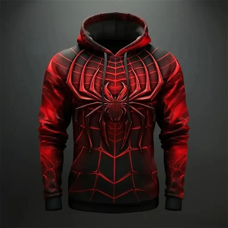 

Retro men's hoodie 3D spider graphics printing casual hoodie spring oversized clothing Harajuku super Dalian hoodie jumper