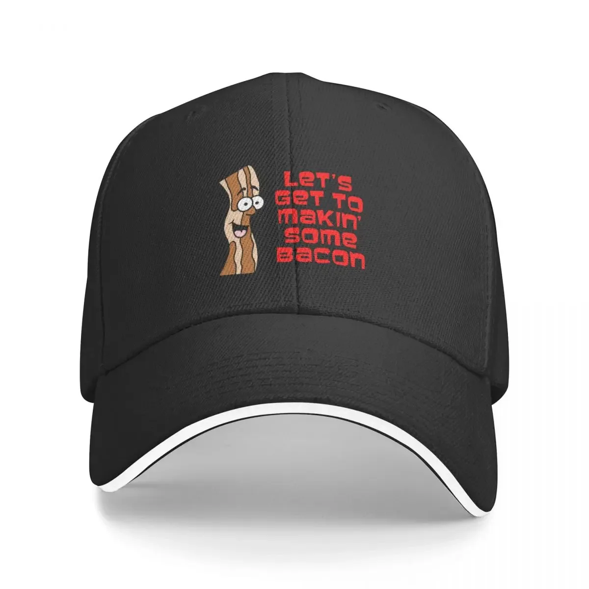 

Let's Get To Makin' Some Bacon Cartoon Baseball Cap New Hat Caps Snap Back Hat Designer Hat Male Women'S