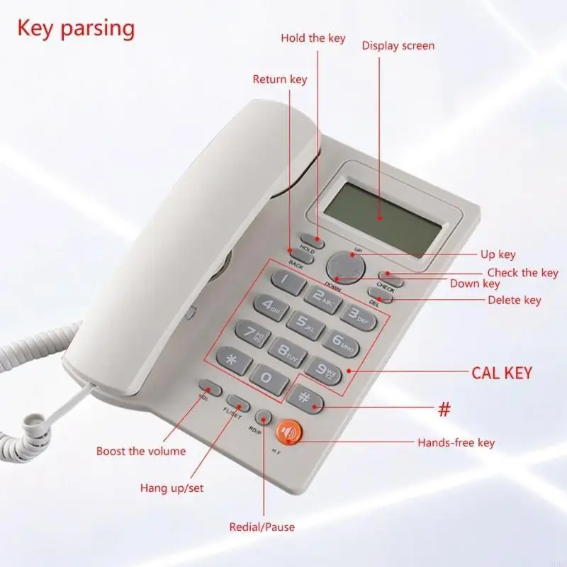 R58F Landline Telephone Desktop Telephone Fixed Telephone Caller Telephone Front Desk