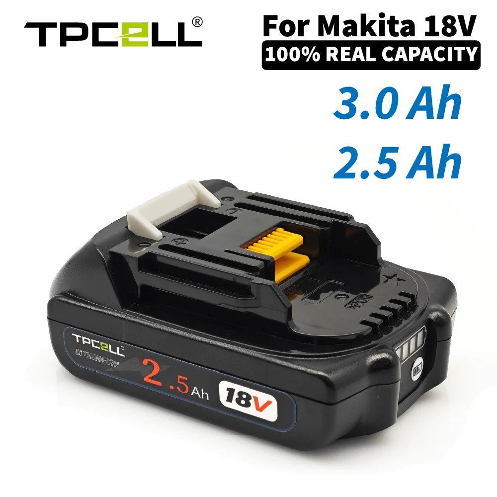 BL1830 3Ah/2.5AH For Makita 18V Battery Power Tools Li-ion Replacement LXT BL1825 BL1820 for 18 V Screwdriver with BMS TPCELL