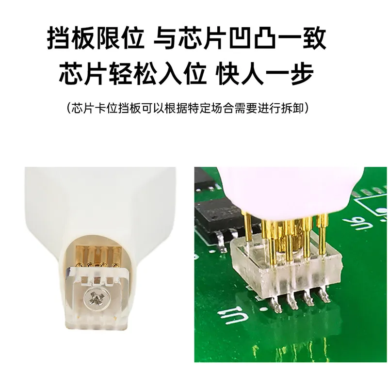 SOP8/WSON8/QDFN8 Programmer Burn Read Write Program Test Probe Microchip SMT Spring Needle