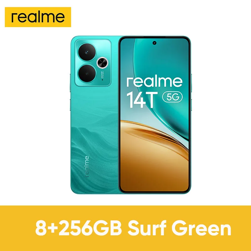 realme 14T 5G, MediaTek Dimensity 6300, AMOLED 6.67” 120Hz, 6000mAh 45W 📱