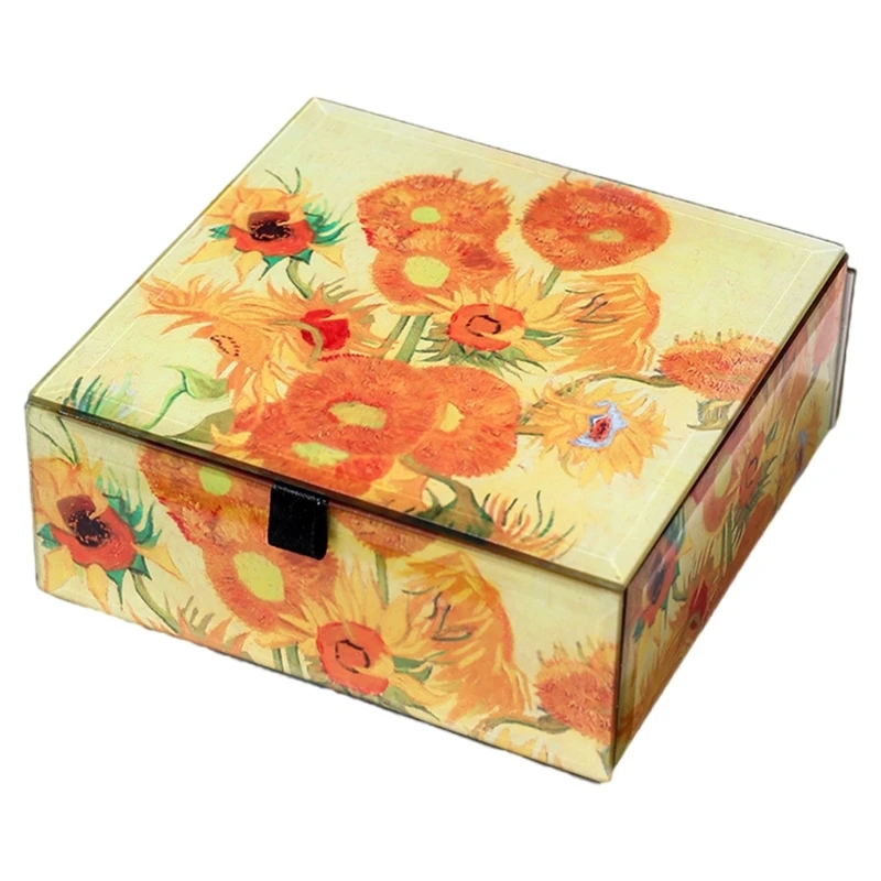 

Necklace Storage Box Jewelry Case Flower Necklace Organizers Acrylic Texture